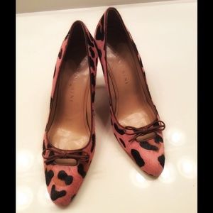 Cute pink low heel shoes